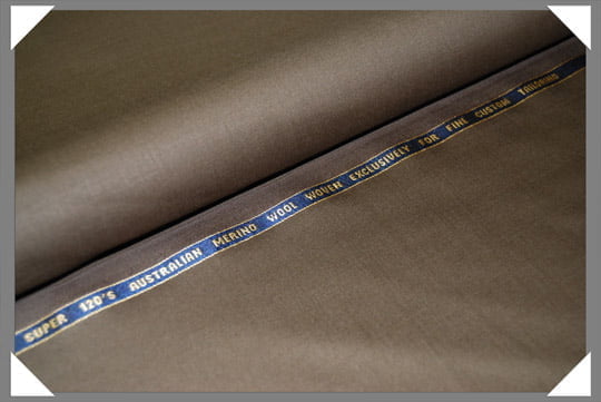 Olive Super 120S Merino Wool Fabric - Olive, 58/60" Width