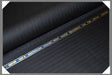 Black Herringbone Super 120S Merino Wool Fabric - Black Herringbone, 58/60" Width