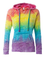 Women's Courtney Burnout V-Notch Hooded Sweatshirt