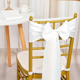 10 Pieces Elegant 9.5 by 108 inch Crushed Taffeta Chair Sashes White