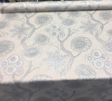 P Kaufmann Gloss Chintz Platinum Cotton Fabric - Taupe, Grey, Off-White, Metallic Silver Accents, 54" Width (1 Yard)