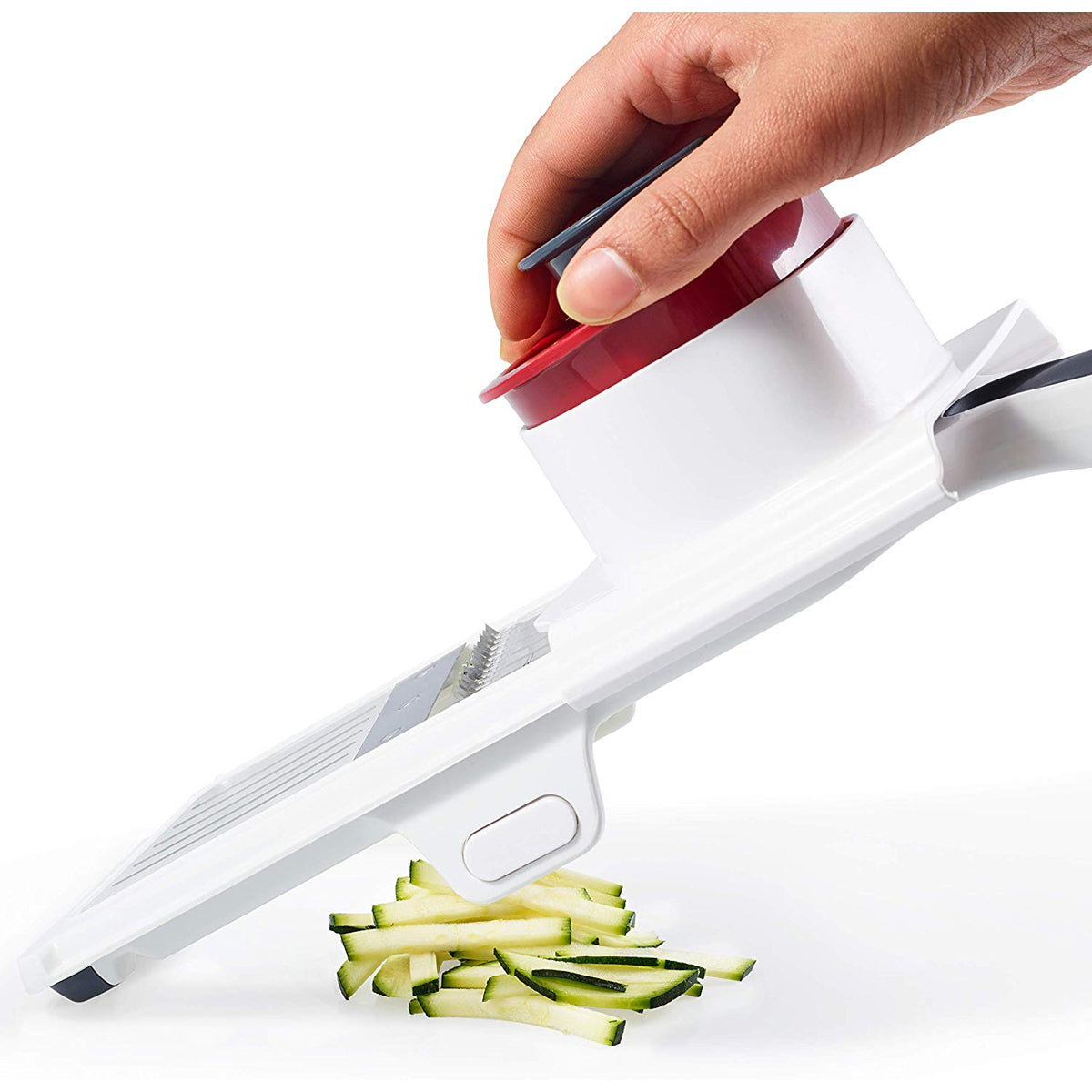 Zyliss E900044U 13" Handheld Slicer, White/Red