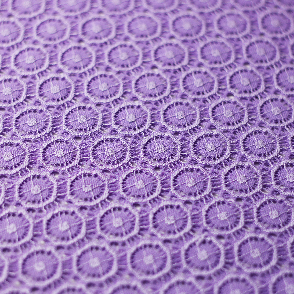 Victorian Stretch Lace Nylon Spandex Fabric - Multiple Colors, Polka Dot Lace, 58/60" Width, 170 GSM (1 Yard)
