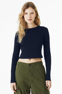 Image 1: Bella Canvas Women's Micro Rib Long Sleeve Baby TeeImage 2: Women's fitted ribbed long sleeve shirtImage 3: Soft micro rib baby tee designImage 4: Premium Bella Canvas women's apparelImage 5: Blank ribbed tee for custom printingImage 6: Trendy long sleeve baby tee