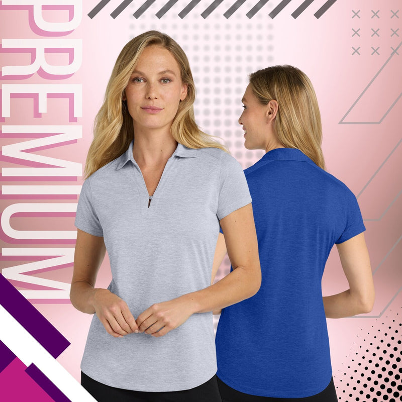 Port Authority® Women's Digi Heather Performance Polo Moisture Wicking Snag Resistant Shirt