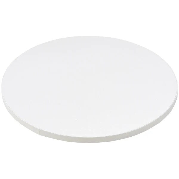 12" Round White Foil Cake Board Drum