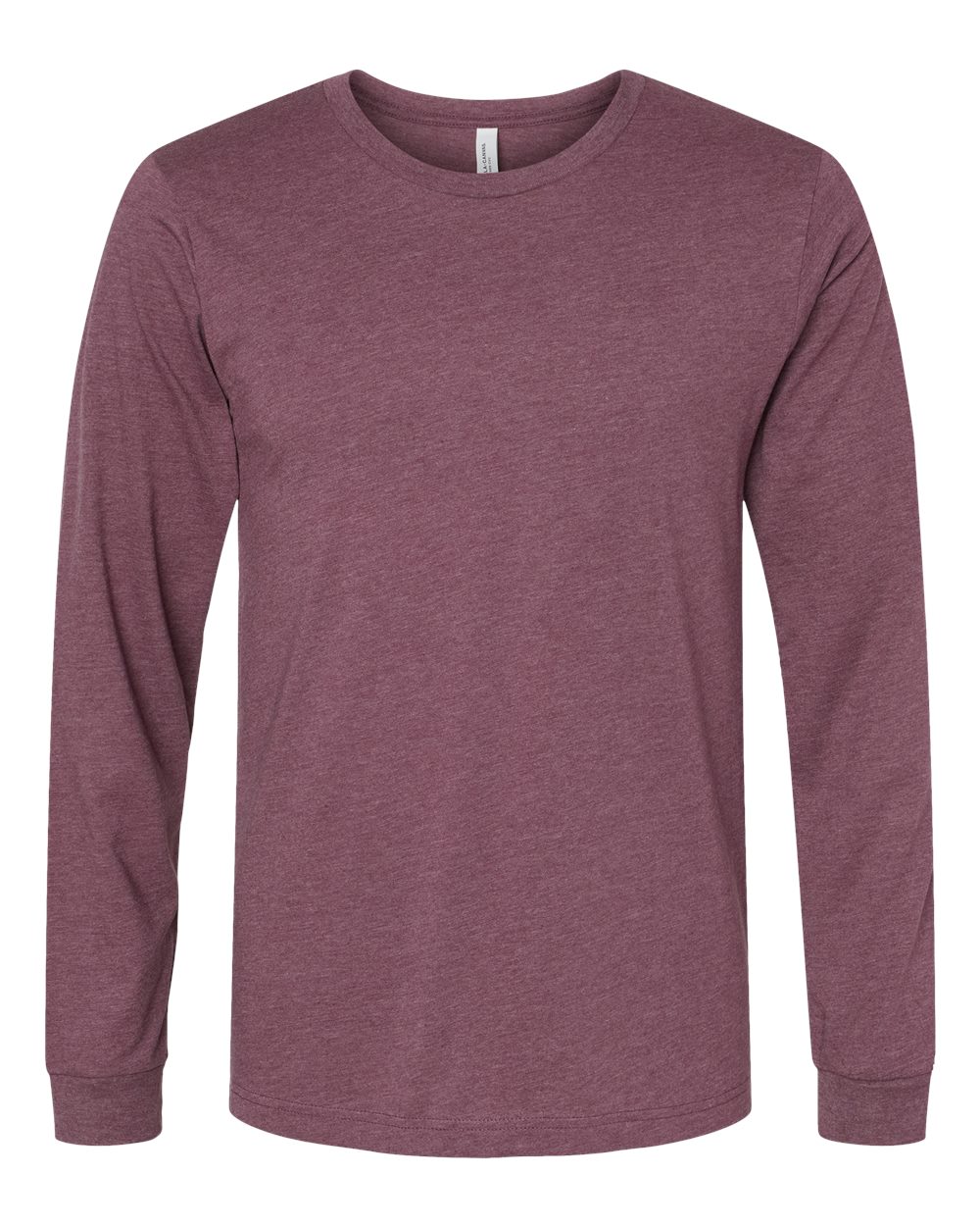 BELLA + CANVAS® Heather CVC Crewneck Long Sleeve Tee