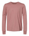 BELLA + CANVAS® Youth Heather CVC Crewneck Long Sleeve Tee - 3501YCVC