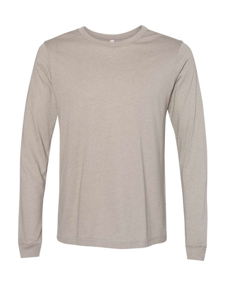 BELLA + CANVAS® Heather CVC Crewneck Long Sleeve Tee