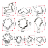 Unicorn Birthday Baby Shower Summer Cookie Cutter 10 Piece Set HS0456