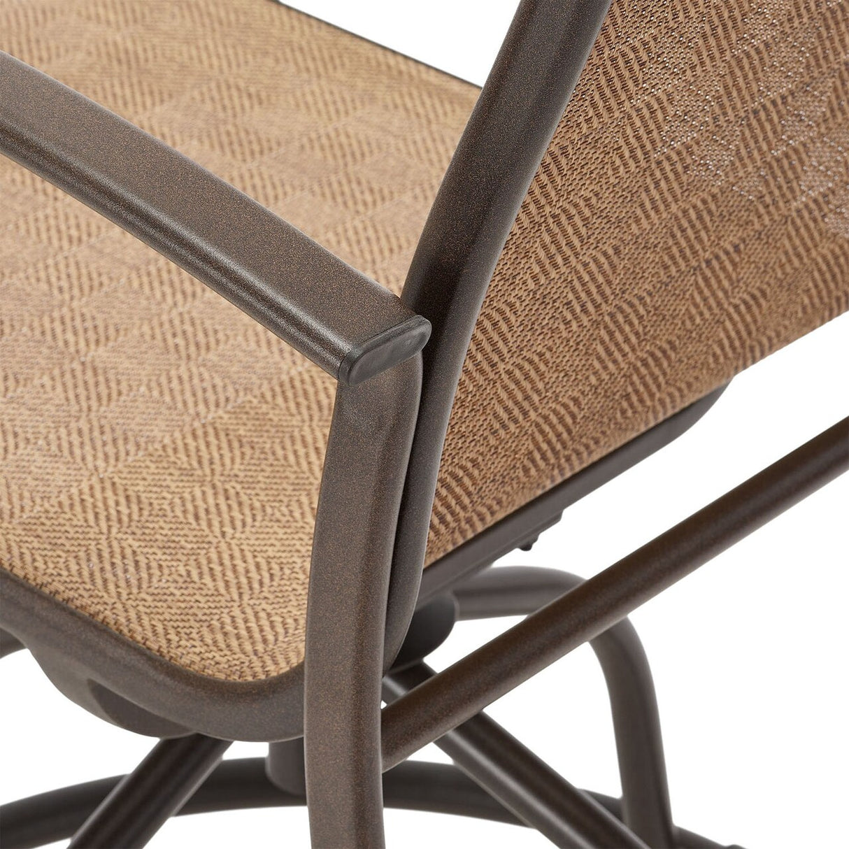 MFSTUDIO 3 Piece Outdoor Swivel Bar Set, Outdoor Bar Table and Chairs Set, Patio High Top Table and Chairs, Tall Bistro Set Patio Bar Height Table and 2 Chairs, Brown