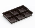 Candy Tray 7" x 4 3/8" x 7/8" Chocolate Brown 6-Cavity for Chocolates