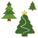 Christmas Tree Nested Cookie Cutter Set 3 Pc GC0101 with a Hang Tag Cookie Recipe Card
