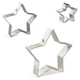 Stars Nested Cookie Cutter Set 3 Pc GC0103 with a Hang Tag Cookie Recipe Card