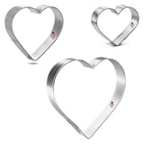 Hearts Nested Cookie Cutter Set 3 Pc GC0104 with a Hang Tag Cookie Recipe Card