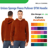 Bella + Canvas® Unisex Sponge Fleece Pullover DTM Hoodie