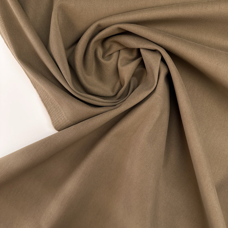 Eco Brown Cotton Gabardine