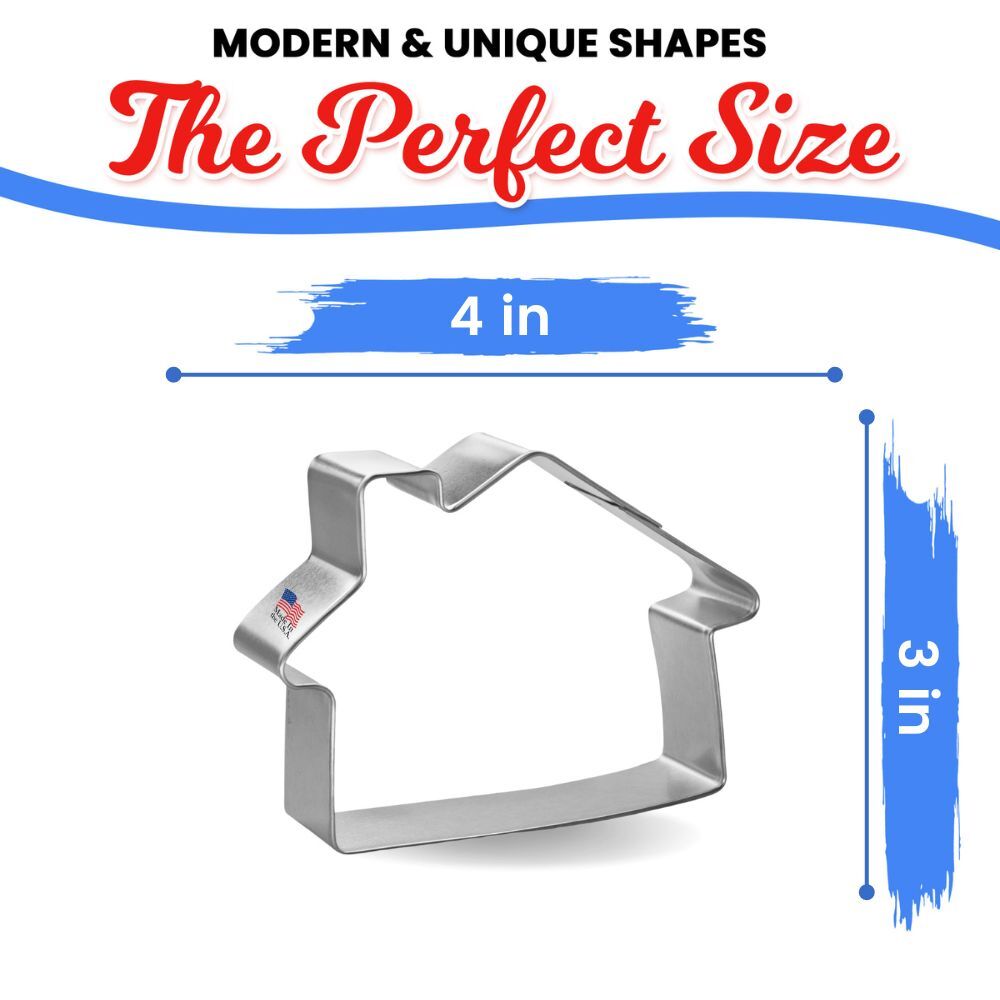 Cabin House Cookie Cutter 4 in B1108F