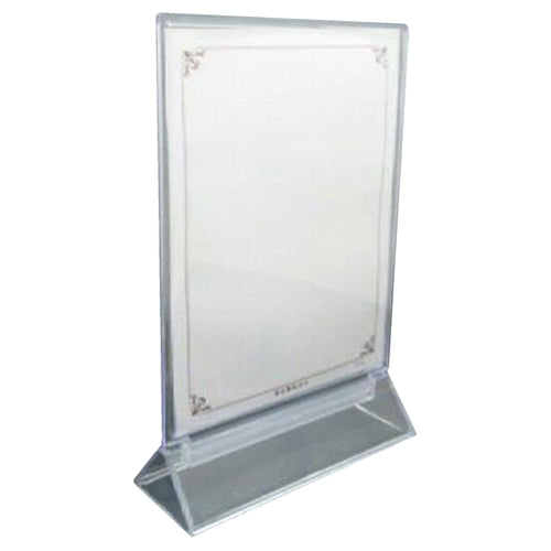 Acrylic Menu Holder, 4" Wide, 6" High