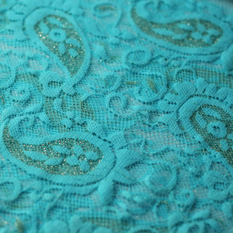 Passion Paisley Nylon Spandex Fabric - Assorted Colors, Paisley Lace, 58/60" Width (1 Yard)