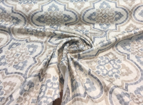 Waverly Lattice Imprint Matelasse Cotton Polyester Fabric - Cobblestone Lattice Pattern, 54" Width (1 Yard)