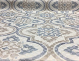 Waverly Lattice Imprint Matelasse Cotton Polyester Fabric - Cobblestone Lattice Pattern, 54" Width (1 Yard)