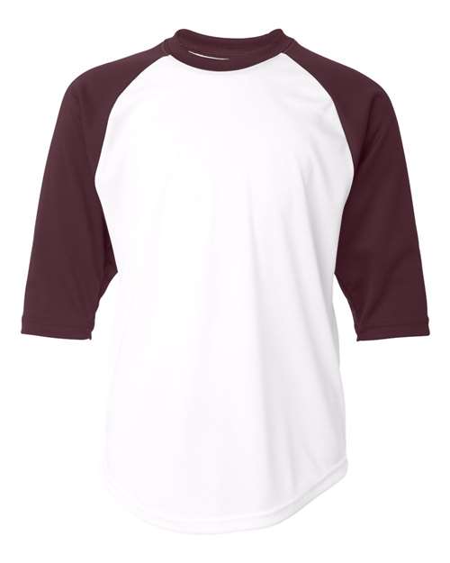 Youth B-Core Three-Quarter Sleeve Baseball T-Shirt