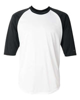 Badger Men's B-Core Three-Quarter Sleeve Baseball T-Shirt