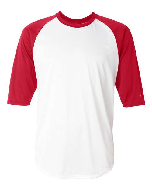 Badger Men's B-Core Three-Quarter Sleeve Baseball T-Shirt