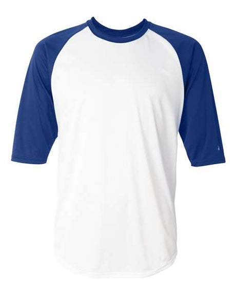 Badger Men's B-Core Three-Quarter Sleeve Baseball T-Shirt
