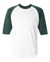 Badger Men's B-Core Three-Quarter Sleeve Baseball T-Shirt