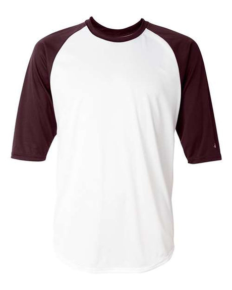 Badger Men's B-Core Three-Quarter Sleeve Baseball T-Shirt