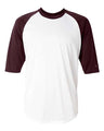 Badger Men's B-Core Three-Quarter Sleeve Baseball T-Shirt
