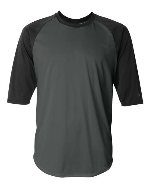 Badger Men's B-Core Three-Quarter Sleeve Baseball T-Shirt