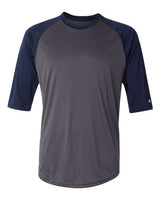 Badger Men's B-Core Three-Quarter Sleeve Baseball T-Shirt
