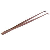 O'Creme Rose Gold Stainless Steel Curved Tip Tweezers, 10"