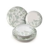 32 Count Yaffa Design Paper Plates Combo Set Elegant Disposable Dinnerware 10 In. + 8 In.