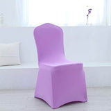 1 Piece Lilac Spandex Banquet Chair Cover with Stretch Fit for Elegant Events