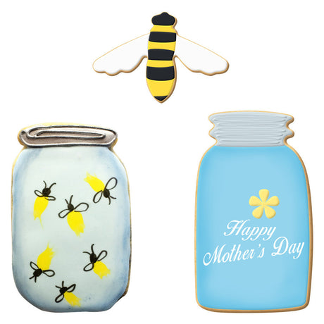 Mason Honey Jars and Bee Cookie Cutter 3 Pc Set HS0463