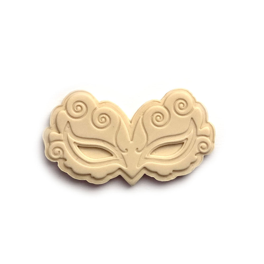 Lil Miss Cakes Purim Mask Cookie Cutter & Embosser Set, 4"