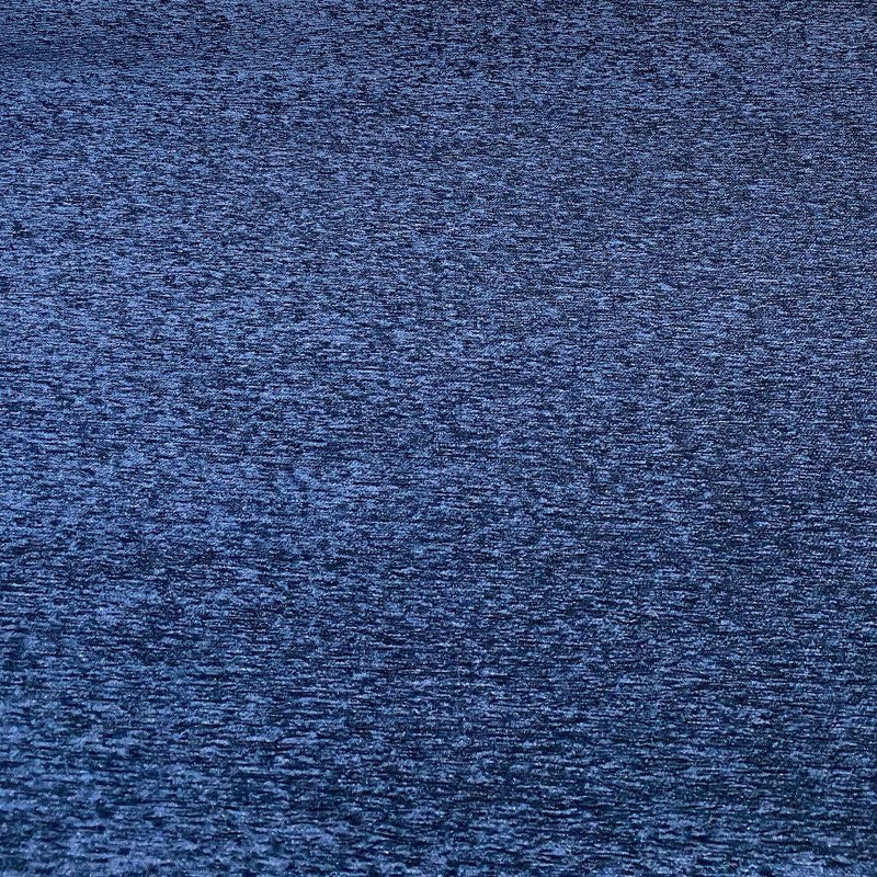 Navy Blue Heavy Chenille Backed Upholstery Fabric - Navy Blue, 58" Width (1 Yard)