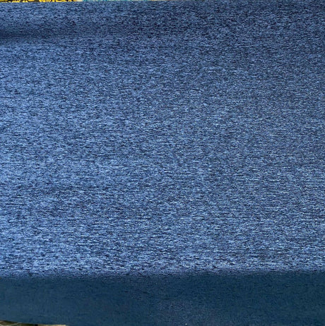 Navy Blue Heavy Chenille Backed Upholstery Fabric - Navy Blue, 58" Width (1 Yard)