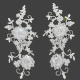 Beaded Corded Floral 3D Lace Applique