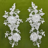 Beaded Floral Lace Applique