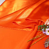 Round Satin Tablecloth 120" Orange