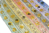 Sequins Beaded Floral Trim 1.25"