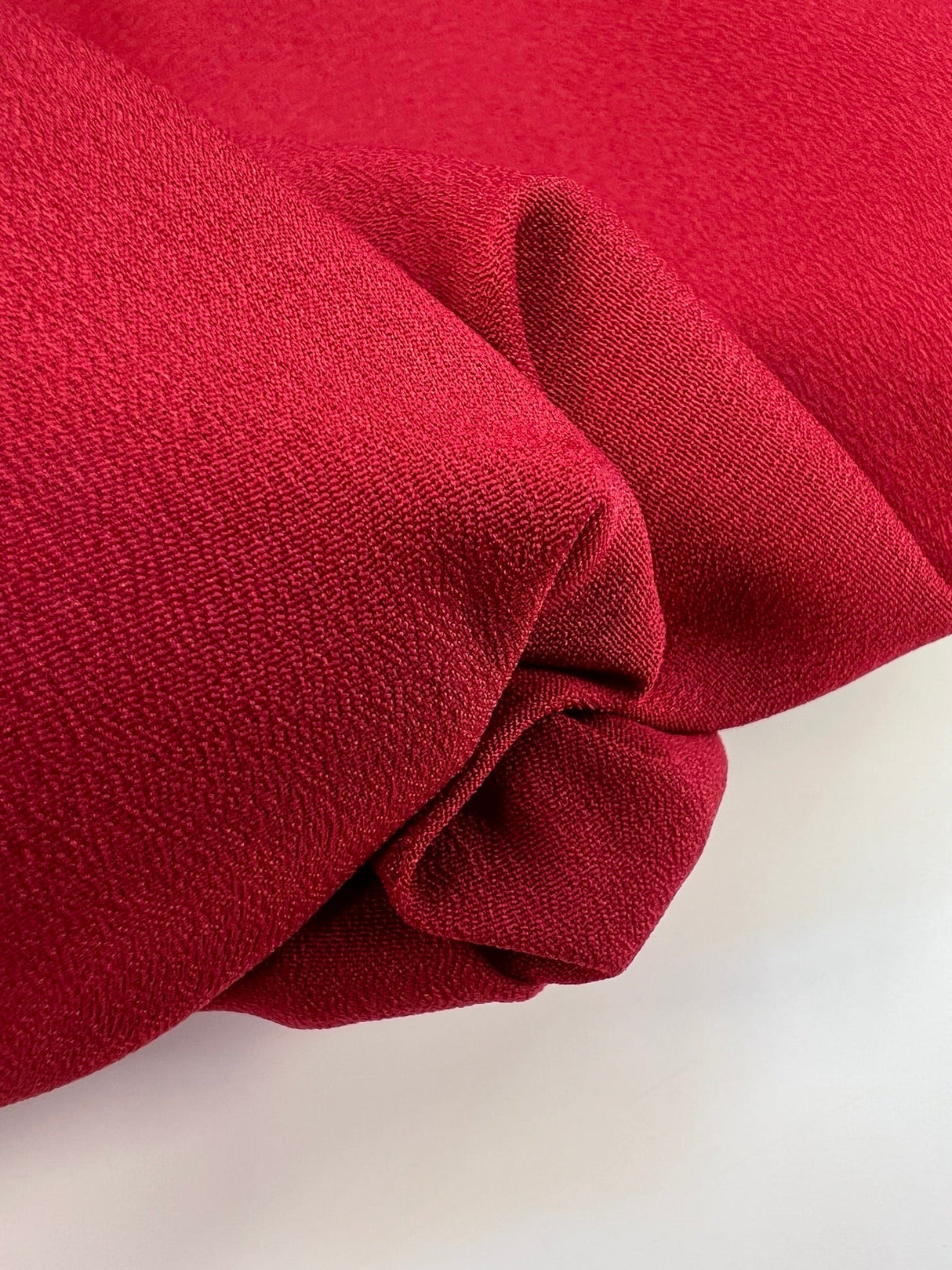 Polyester Crepe Fabric Red Shade