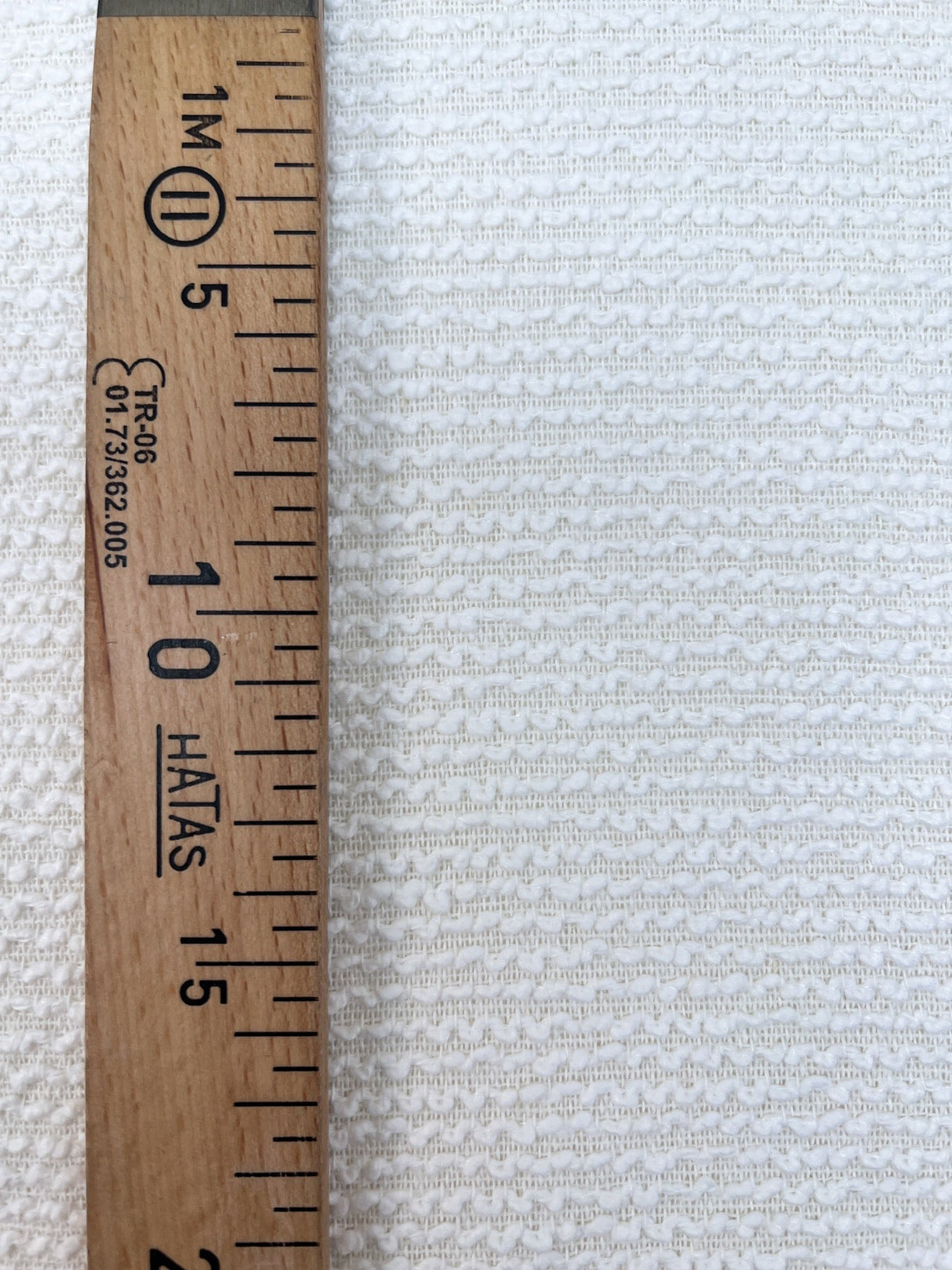 Cotton Linen Ribbed Fabric White