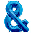 Foil Balloon Ampersand Blue 34 Inch