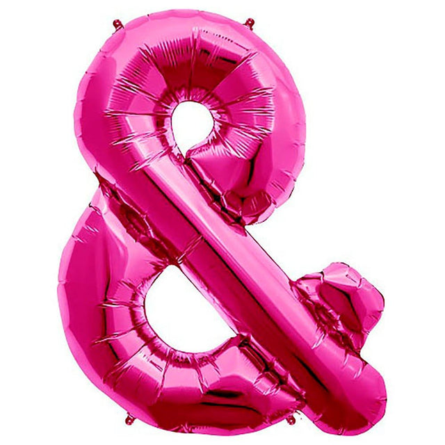 Foil Balloon 34 Inch Ampersand Magenta